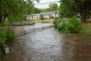 Rio de Flag flowing in Southside after heavy monsoon thunderstorm, June 28, 2016, Flagstaff, Arizona, Photo courteous of Tom Bean